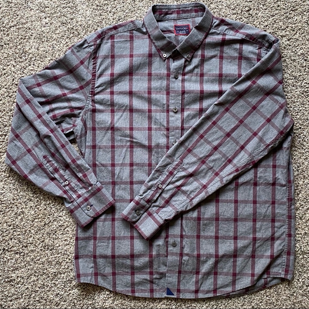 UnTuck It Collard Long Sleeve Men’s Shirt